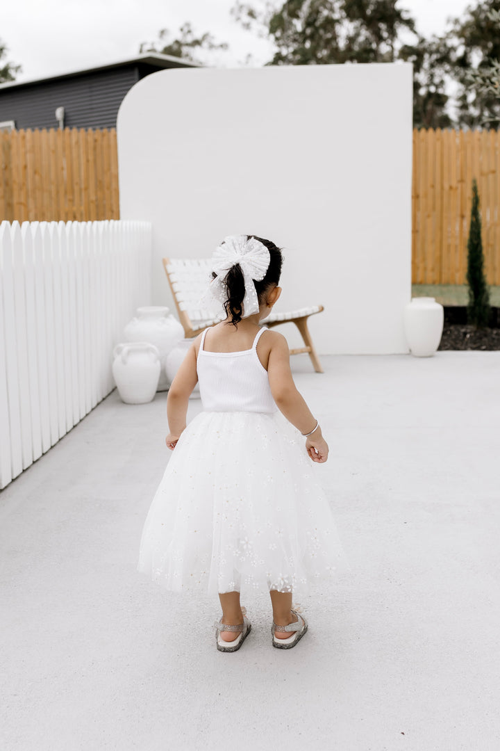 Ribbed Tulle Dress - Golden Daisies