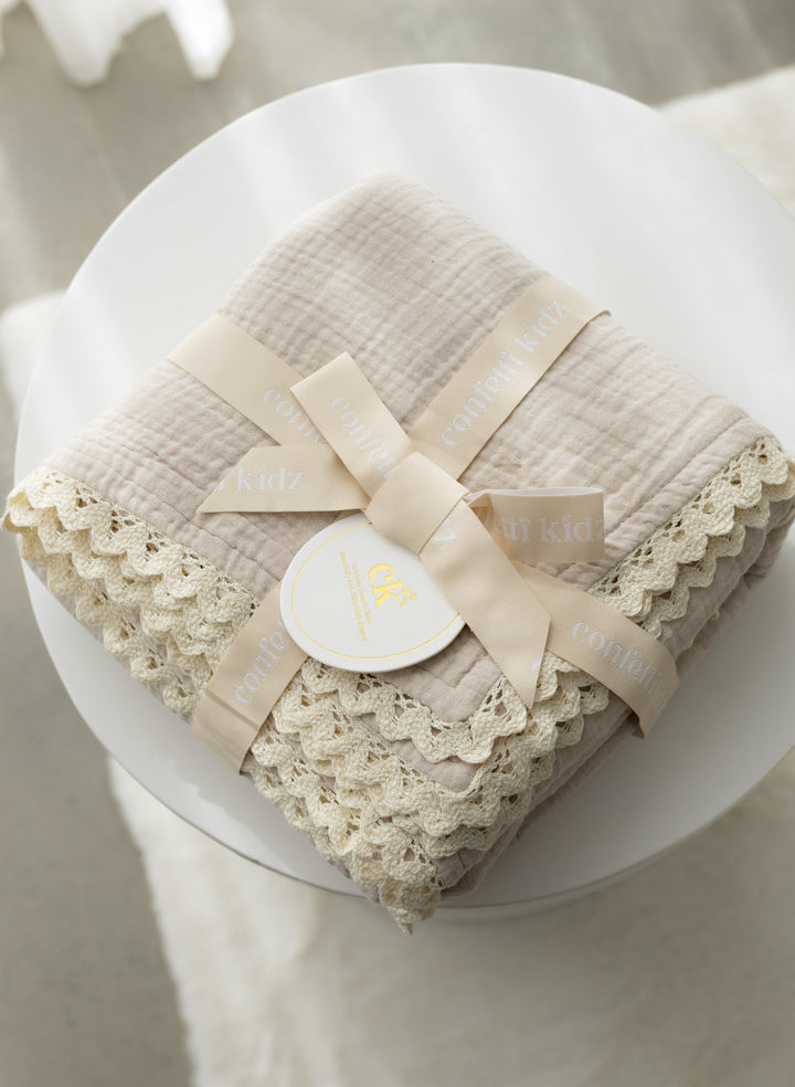 Classic Muslin Blanket | Oatmeal