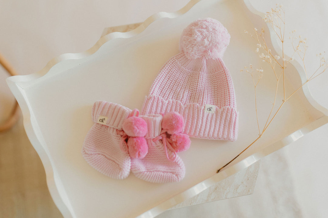 Pointelle Knit Romper — Classic Pink