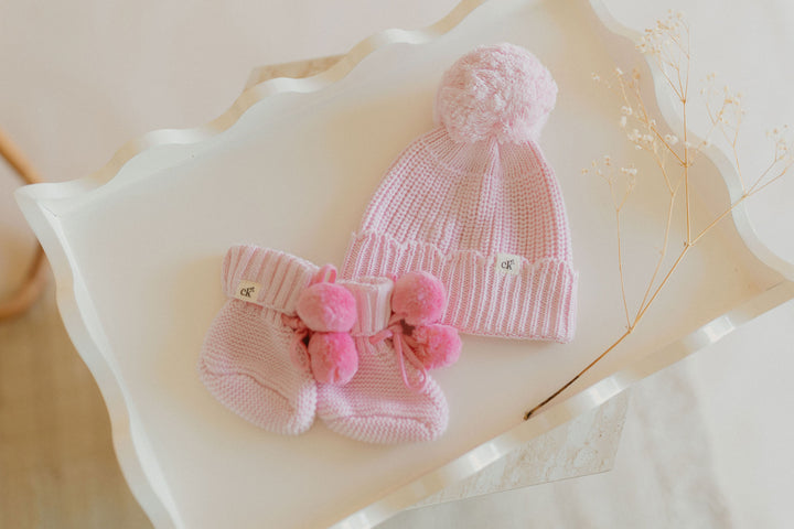 Pointelle Knit Romper — Classic Pink