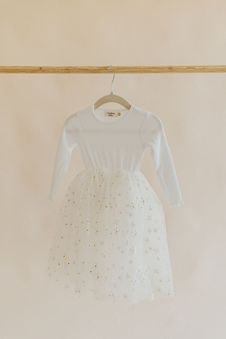 Golden Daisies - Long Sleeve Tulle Dress