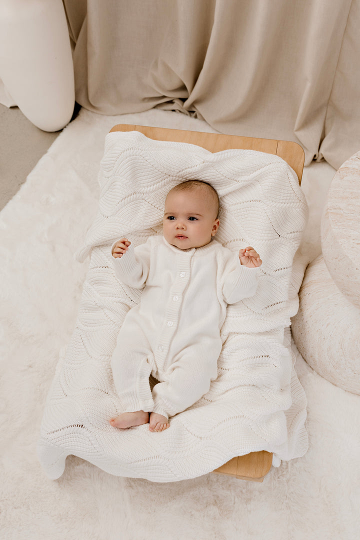 Classic Knit Romper — Milk