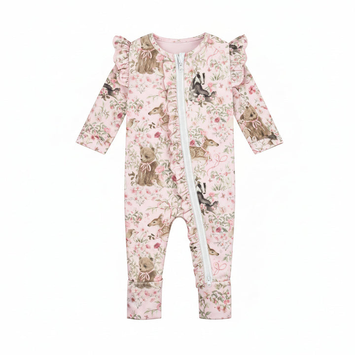 Baby Animals - Bamboo Zipsuit