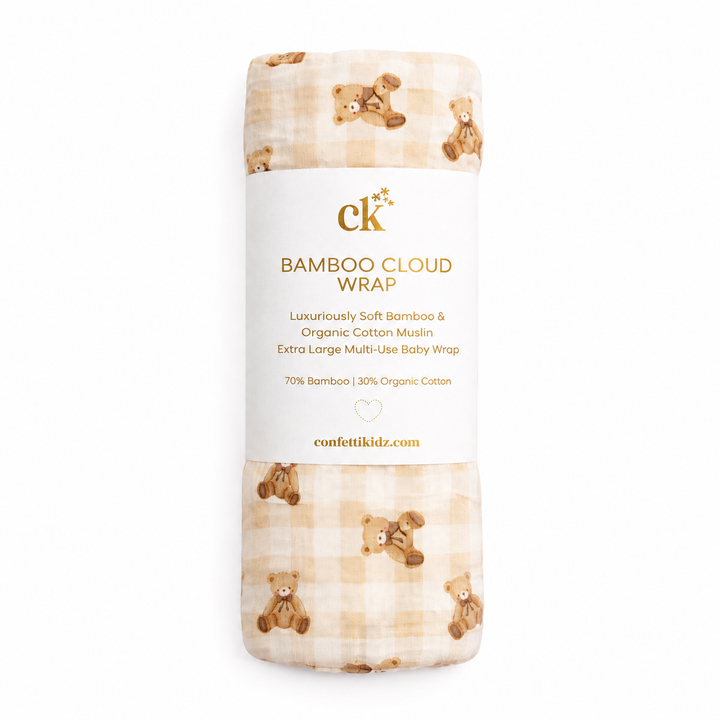 Gingham Teddy | Bamboo Cloud Wrap