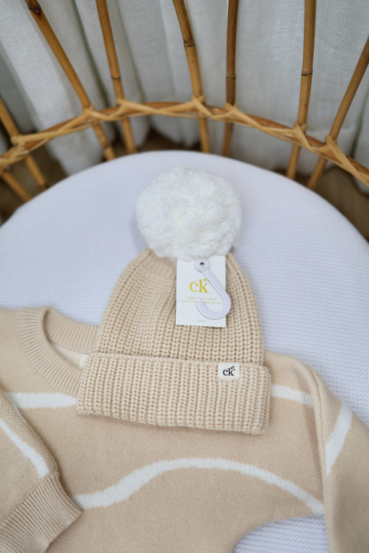 Baby Knit Booties | Sand