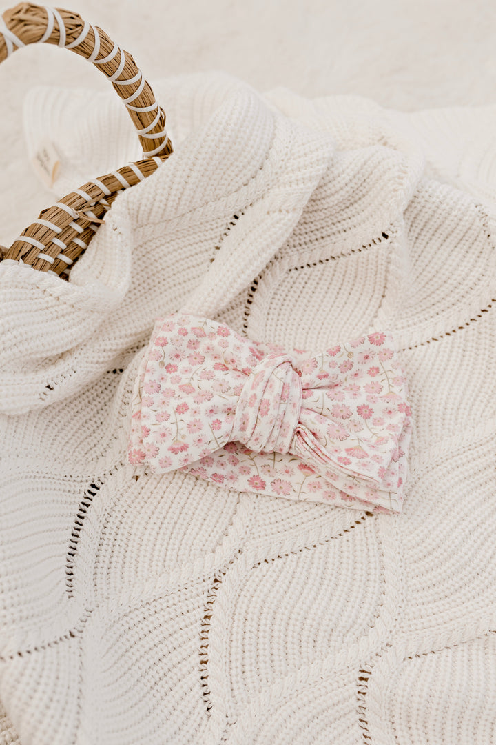 Oversized Top Knot | Seashell Bloom