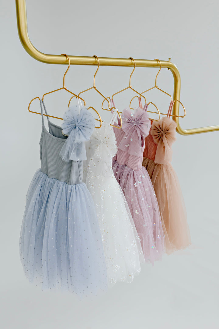 Large Tulle Sailor Bow - Dusty Blue